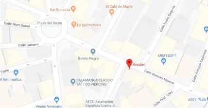 Mapa de la peluquería Anisbel en Salamanca